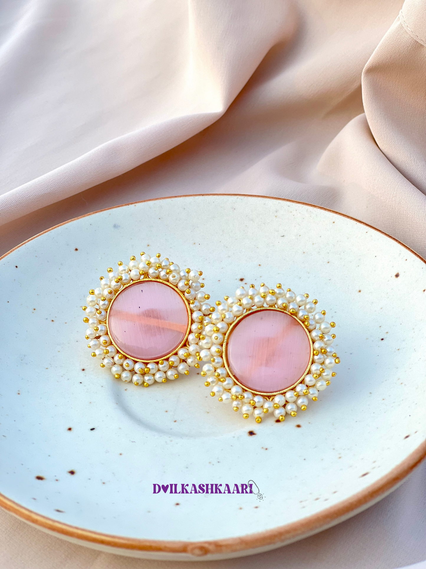 Amayra silk stone earring