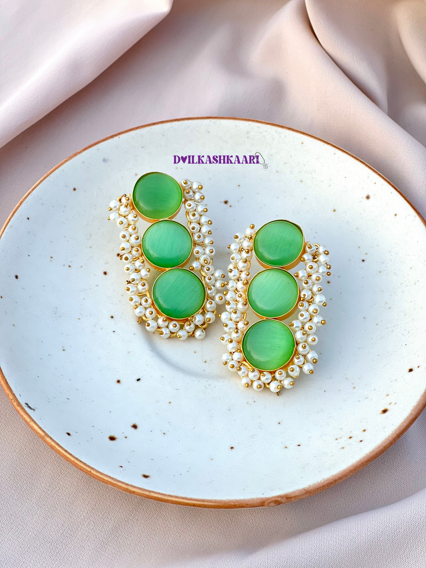 Kalila silk stone earring