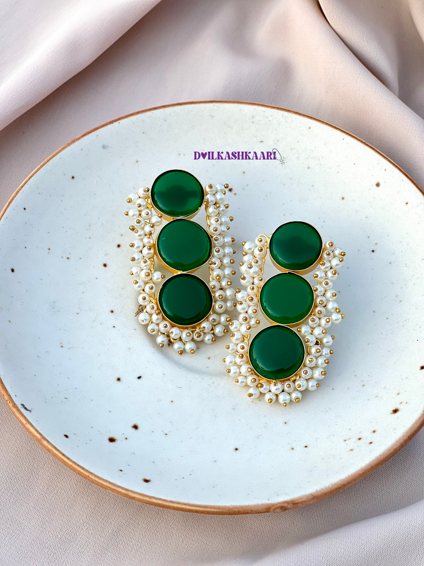 Kalila silk stone earring