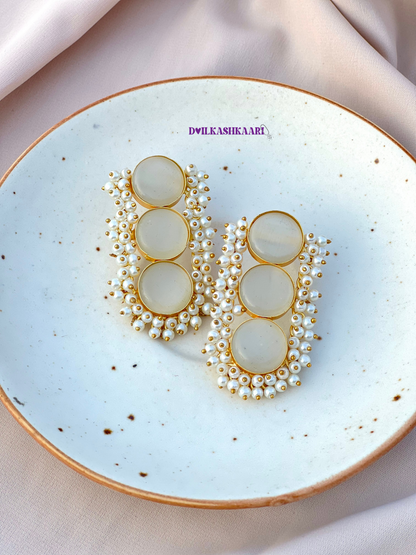 Kalila silk stone earring