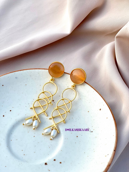 Zeya silk stone earring