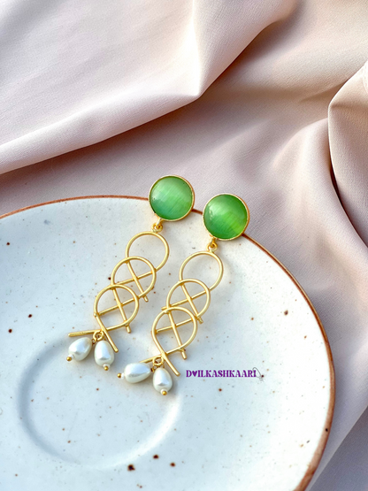 Zeya silk stone earring