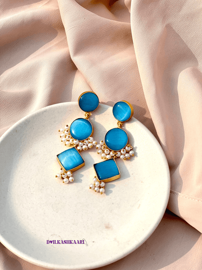 Alira silk stone earring