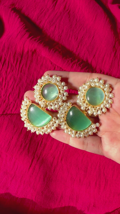 Inara silk stone earring