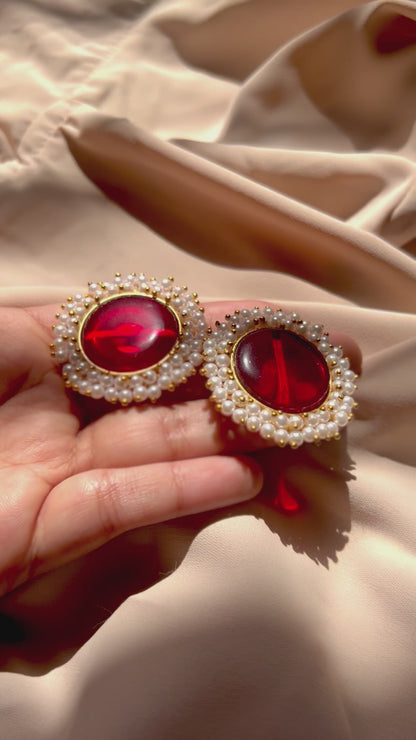 Amayra silk stone earring